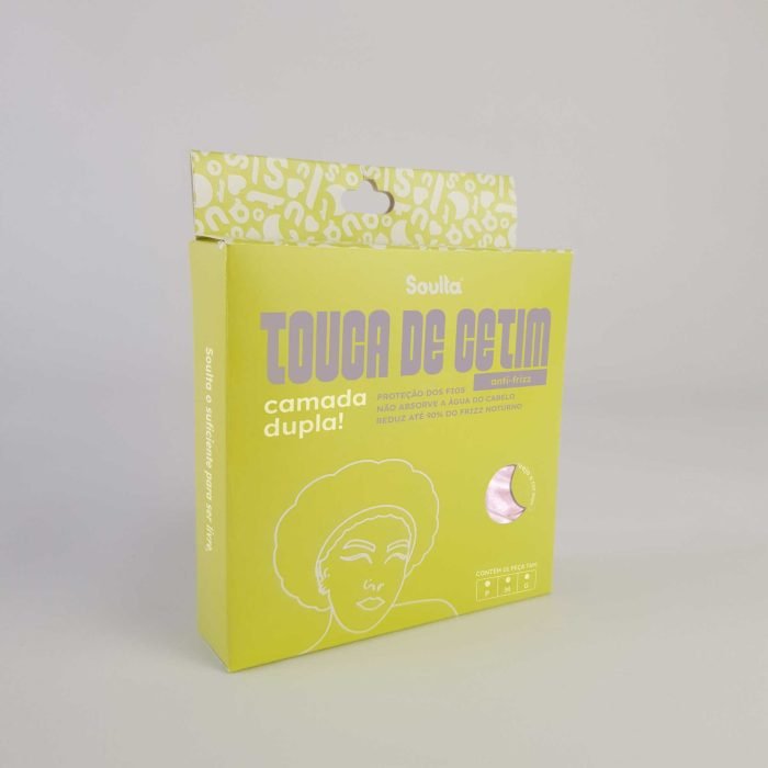 Touca Rosa Bebê - CAMADA DUPLA - Ajustável | Soulta - Imagem 5