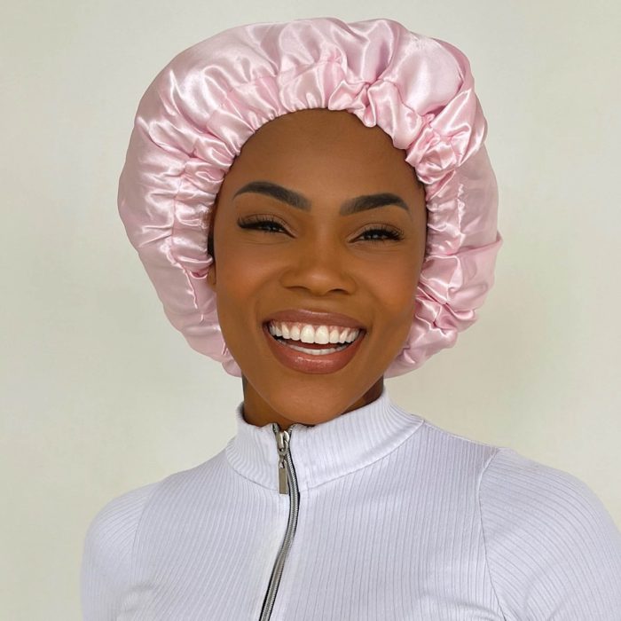 Touca Rosa Bebê - CAMADA DUPLA - Ajustável | Soulta - Imagem 3