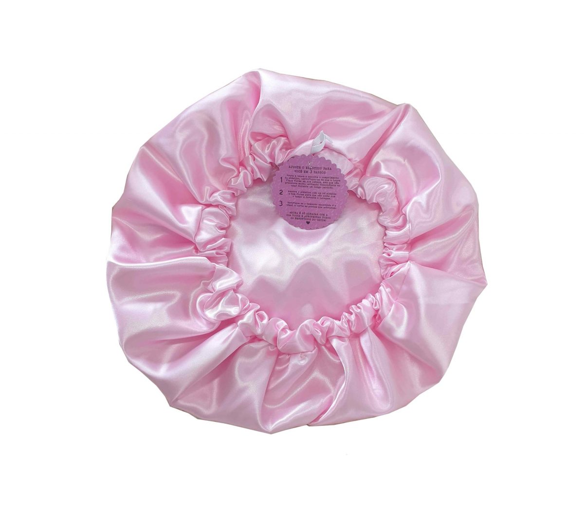 9674694624_ROSA20BEBE.jpg PEQUENOS DEFEITOS - Touca Rosa Bebê de Cetim Anti Frizz com Elástico Ajustável - CAMADA DUPLA - M - Ajustável | Soulta - Imagem 1