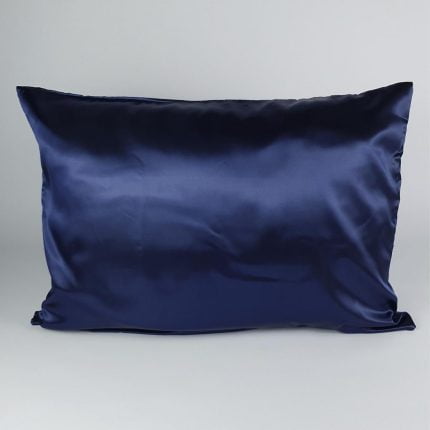 Fronha Azul Marinho de Cetim Anti Frizz - QUEEN SIZE 50X70 | Soulta