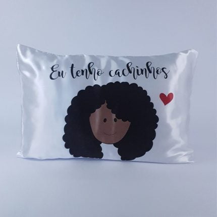 Fronha Eu Tenho Cachinhos de Cetim Anti Frizz - QUEEN SIZE 50X70 | Soulta