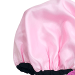Touca Rosa Bebê de Cetim Anti Frizz com Elástico Ajustável - CAMADA ÙNICA | Soulta - Imagem 4