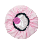Touca Rosa Bebê de Cetim Anti Frizz com Elástico Ajustável - CAMADA ÙNICA | Soulta