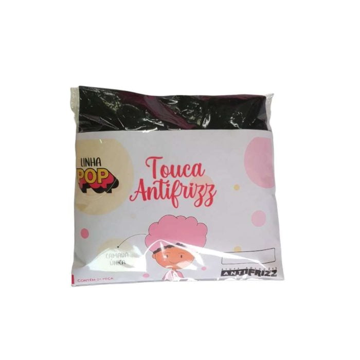 PEQUENOS DEFEITOS Touca PRETO POP de Cetim Anti Frizz com Elástico Ajustável - CAMADA UNICA Tamanho:M | Soulta - Imagem 2