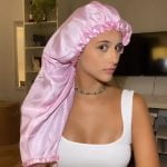 Touca Alongada  Rosa Bebe Anti- Encolhimento e Frizz | Soulta - Imagem 2