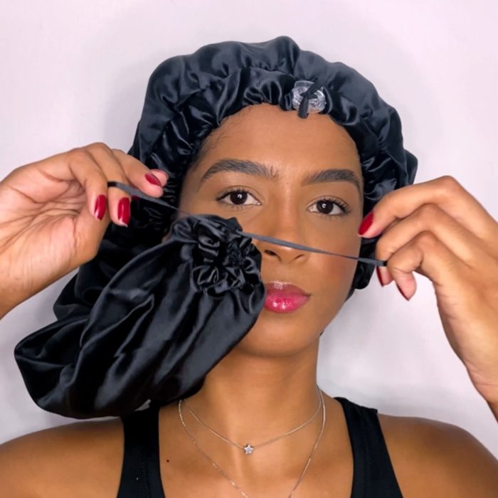 Touca Alongada  Preta Anti- Encolhimento e Frizz | Soulta - Imagem 5
