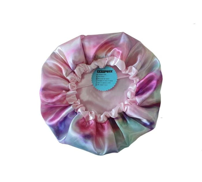 PEQUENOS DEFEITOS - Touca Tie Dye de Cetim Anti Frizz com Elástico Ajustável - CAMADA DUPLA TAMANHO:M | Soulta - Imagem 2
