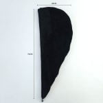 Toalha turbante 2 em 1 - Algodão + Microfibra | Preta - Imagem 13