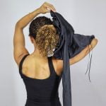 Touca Difusora Alongada Preta de Cetim Anti Frizz - Imagem 2