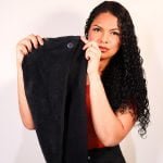 Toalha turbante 2 em 1 - Algodão + Microfibra | Preta - Imagem 5