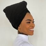 Toalha inteligente - 2 em 1 - algodão + microfibra - Preta - Imagem 2