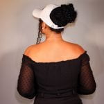 Boné da Soulta: Proteção UV 50+ forro de cetim para Cachos Livres e protegidos - Branco - Imagem 8