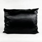 Fronha com ZIPPER Preta de Cetim Anti Frizz - QUEEN SIZE 55X70