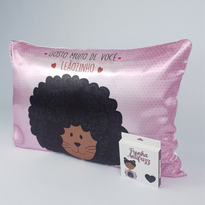 Fronha com ZIPPER Leaozinho de Cetim Anti Frizz - QUEEN SIZE 55X70 - Imagem 3