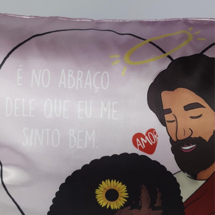 Fronha com ZIPPER no abraço dele de Cetim Anti Frizz - QUEEN SIZE 55X70 - Imagem 4